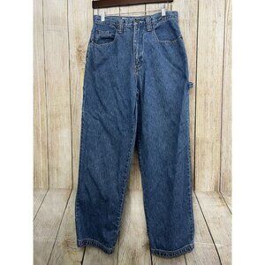 Vtg 90s Bill Blass High Rise Tapered Mom Jeans Women Sz 10 Blue Carpenter Grunge